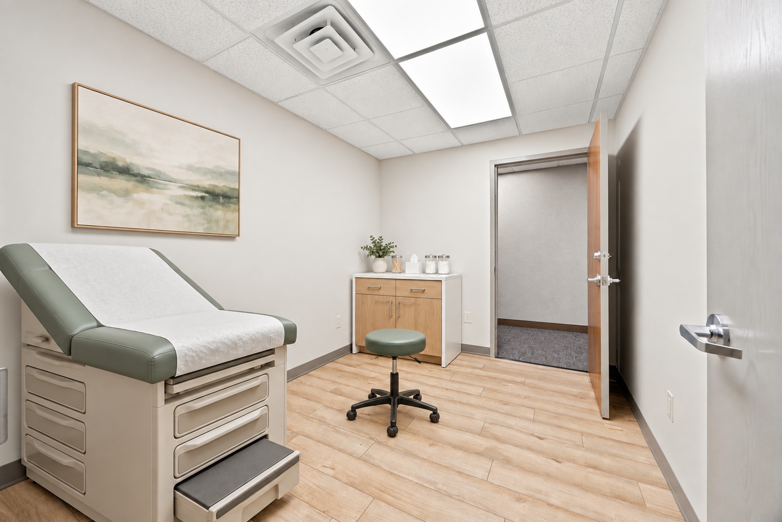 Virtually staged medical exam concept